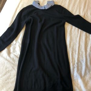 Club monaco navy sweater dress with collar